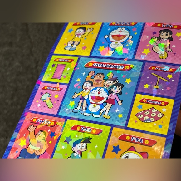 Hotto Motto Doraemon Sticker Sheet Holographic Shiny Japan Exclusive Official - Picture 6 of 6